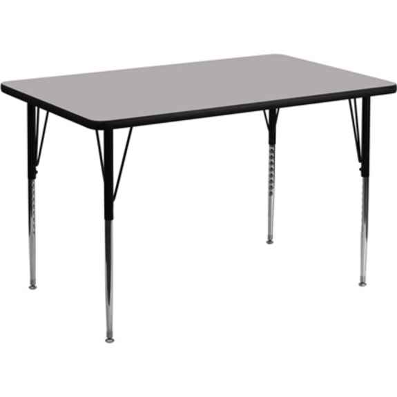 Thermal Fused Rectangular Activity Table - Adjustable Height