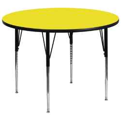 High Pressure Laminate Round Activity Table - Adjustable Height