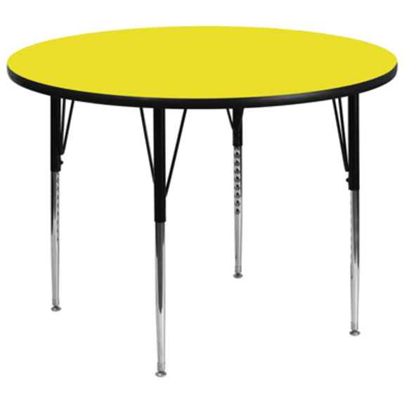 High Pressure Laminate Round Activity Table - Adjustable Height