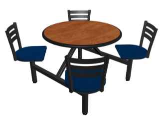 Jupiter 4 Seat Round Quest Style Dur-A-Edge