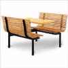 42" Oak Slat Wall Style Wood Booth with Adjustable Frame