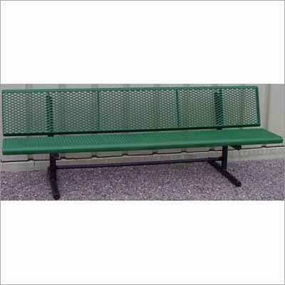 Classic Supreme 4' Bench with Back - Expanded Metal Mesh