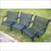 Curved 3 Seat Outdoor Bench - Expanded Metal Mesh