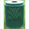 Round Trash Receptacle - Expanded Metal Mesh
