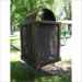 Square Trash Receptacle with Arch Lid - Expanded Metal Mesh