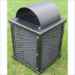 Square Trash Receptacle with Arch Lid - Expanded Metal Mesh