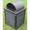 Square Trash Receptacle with Arch Lid - Expanded Metal Mesh
