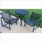 30-inch Round Patio Table - Expanded Metal Mesh