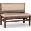 Fiddlers Plain Back Wood Bench Booth