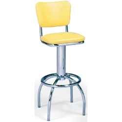 Arch Leg Diner Stool with Back