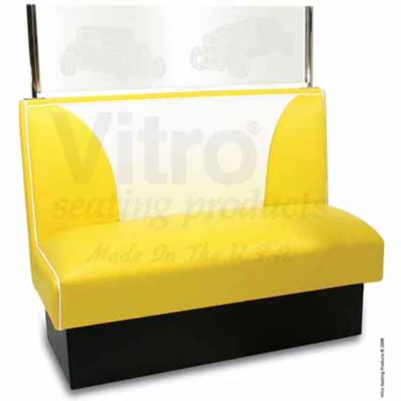 50's Elite V-back Retro Diner Booth - Single