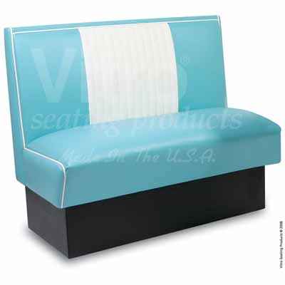50's Malibu Tufted Back Retro Diner Booth - Single