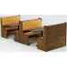 Woodcrest 3 Single Wood Booth - This product is special order, and has minimum quantity requirements. Please call for details.