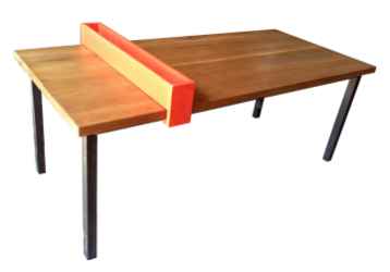 36" x 120" Ash Wood Community with  3" Square Steel Tubular Post Legs 