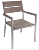 Baywatch Outdoor Armchair Wide Gray Synthetic Teak