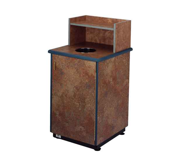 35 Gallon Waste Receptacle Round Drop Top