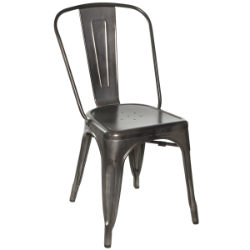 Metal Galvanized Side Chair