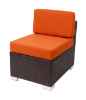 Cushion Set For Aruba Center Sofa Section 4" Seat Cushion with Wedge Back Design - Colorfast Canvas 